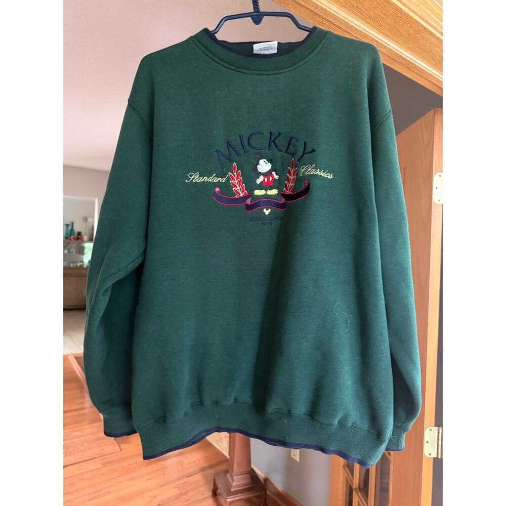 Disney Mickey Mouse green vintage sweatshirt‎ unisex XL
